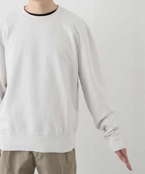 SAVE KHAKI UNITED（セーブカーキユナイテッド）の「SAVE KHAKI UNITED L/S SUPIMA CREW SWEATSHIRT（スウェット・メンズ・チャコールグレー/ブラック/チョコ/ライトグレー/ネイビー・MEDIUM/LARGE/X-LARGE）」の6枚目の写真