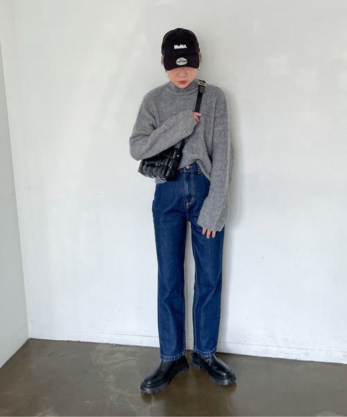 feepur(フェピュール)の「【ハンドウォッシャブル】起毛MIXハイネッククロップドニット(ニット/セーター・レディース・ブラウン/レッド/ベージュ/ブルー・MEDIUM)」の16枚目の写真