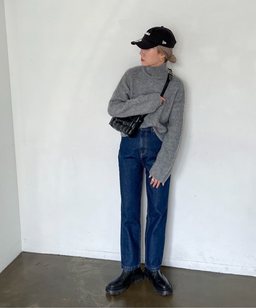 feepur(フェピュール)の「【ハンドウォッシャブル】起毛MIXハイネッククロップドニット(ニット/セーター・レディース・ブラウン/レッド/ベージュ/ブルー・MEDIUM)」の17枚目の写真