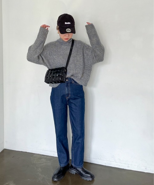 feepur(フェピュール)の「【ハンドウォッシャブル】起毛MIXハイネッククロップドニット(ニット/セーター・レディース・ブラウン/レッド/ベージュ/ブルー・MEDIUM)」の19枚目の写真
