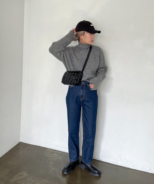 feepur(フェピュール)の「【ハンドウォッシャブル】起毛MIXハイネッククロップドニット(ニット/セーター・レディース・ブラウン/レッド/ベージュ/ブルー・MEDIUM)」の20枚目の写真