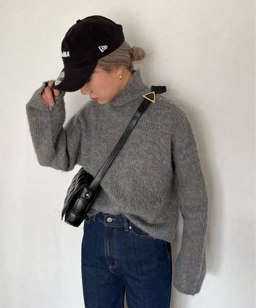 feepur(フェピュール)の「【ハンドウォッシャブル】起毛MIXハイネッククロップドニット(ニット/セーター・レディース・ブラウン/レッド/ベージュ/ブルー・MEDIUM)」の21枚目の写真