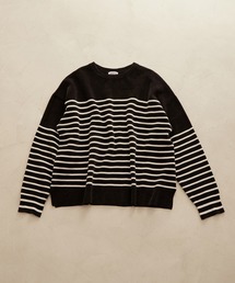 SALON adam et rope'（サロン アダム エ ロペ）の「【極上の肌ざわり】UNISEXボーダープルオーバー-CreamyCotton /クリーミーコットン-（ニット/セーター・レディース）」