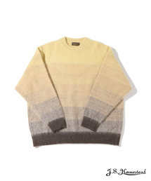 【J.S.Homestead】GRADATION MOHAIR MIX CREW KNIT