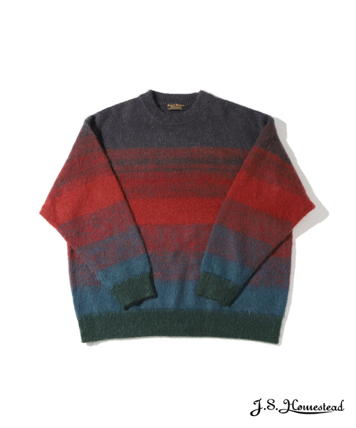 JOURNAL STANDARD J.S HOMESTEAD(ジャーナルスタンダードホームステッド)の「【J.S.Homestead】GRADATION MOHAIR MIX CREW KNIT(ニット/セーター・メンズ・ブラウン/グリーン/チャコールグレー・LARGE/MEDIUM)」の3枚目の写真