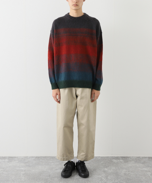 JOURNAL STANDARD J.S HOMESTEAD(ジャーナルスタンダードホームステッド)の「【J.S.Homestead】GRADATION MOHAIR MIX CREW KNIT(ニット/セーター・メンズ・ブラウン/グリーン/チャコールグレー・LARGE/MEDIUM)」の4枚目の写真