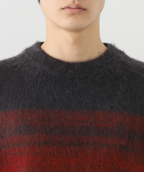 JOURNAL STANDARD J.S HOMESTEAD(ジャーナルスタンダードホームステッド)の「【J.S.Homestead】GRADATION MOHAIR MIX CREW KNIT(ニット/セーター・メンズ・ブラウン/グリーン/チャコールグレー・LARGE/MEDIUM)」の11枚目の写真