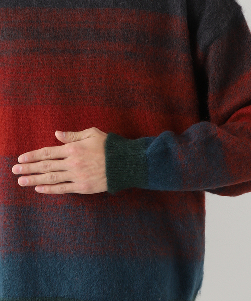 JOURNAL STANDARD J.S HOMESTEAD(ジャーナルスタンダードホームステッド)の「【J.S.Homestead】GRADATION MOHAIR MIX CREW KNIT(ニット/セーター・メンズ・ブラウン/グリーン/チャコールグレー・LARGE/MEDIUM)」の14枚目の写真