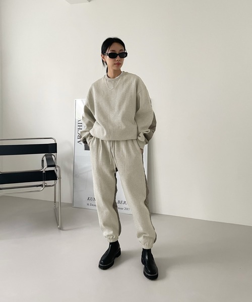 Didot.showroom（ディドット ショールーム）の「ハーフキルティングMTM（スウェット・レディース・オートミール/ブラック/グレー・FREE）」の9枚目の写真