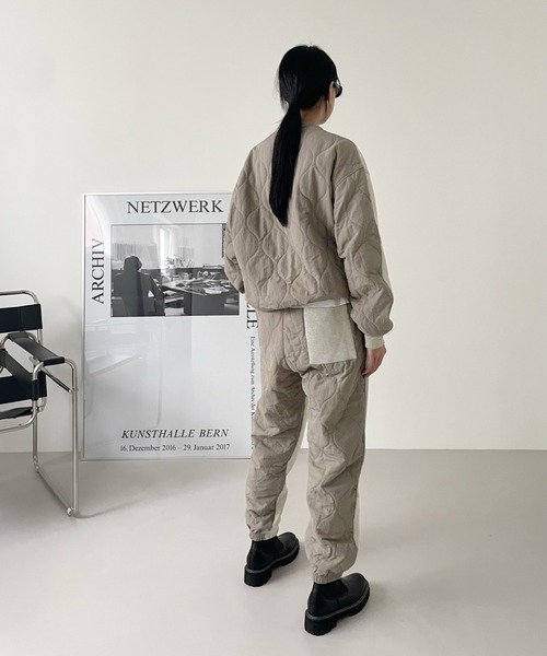 Didot.showroom（ディドット ショールーム）の「ハーフキルティングMTM（スウェット・レディース・オートミール/ブラック/グレー・FREE）」の11枚目の写真