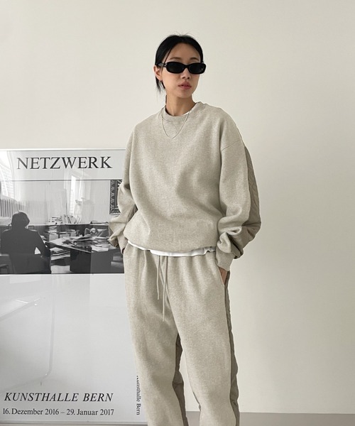 Didot.showroom（ディドット ショールーム）の「ハーフキルティングMTM（スウェット・レディース・オートミール/ブラック/グレー・FREE）」の14枚目の写真
