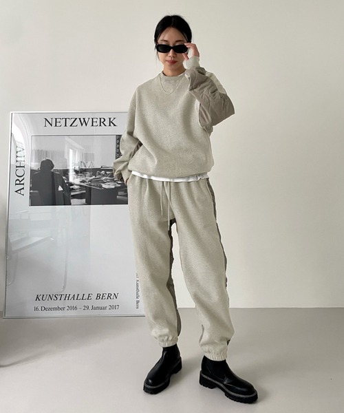Didot.showroom（ディドット ショールーム）の「ハーフキルティングMTM（スウェット・レディース・オートミール/ブラック/グレー・FREE）」の15枚目の写真