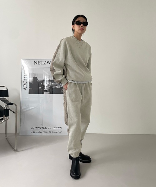 Didot.showroom（ディドット ショールーム）の「ハーフキルティングMTM（スウェット・レディース・オートミール/ブラック/グレー・FREE）」の16枚目の写真