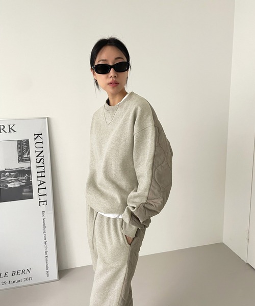 Didot.showroom（ディドット ショールーム）の「ハーフキルティングMTM（スウェット・レディース・オートミール/ブラック/グレー・FREE）」の17枚目の写真