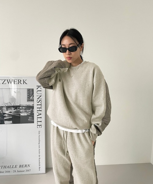 Didot.showroom（ディドット ショールーム）の「ハーフキルティングMTM（スウェット・レディース・オートミール/ブラック/グレー・FREE）」の5枚目の写真