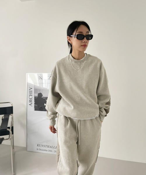 Didot.showroom（ディドット ショールーム）の「ハーフキルティングMTM（スウェット・レディース・オートミール/ブラック/グレー・FREE）」の18枚目の写真