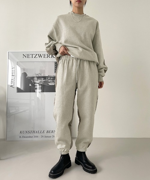 Didot.showroom（ディドット ショールーム）の「ハーフキルティングMTM（スウェット・レディース・オートミール/ブラック/グレー・FREE）」の19枚目の写真