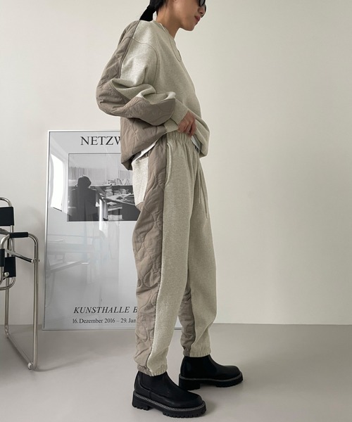 Didot.showroom（ディドット ショールーム）の「ハーフキルティングMTM（スウェット・レディース・オートミール/ブラック/グレー・FREE）」の20枚目の写真