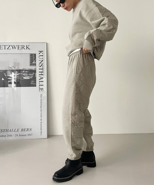Didot.showroom（ディドット ショールーム）の「ハーフキルティングMTM（スウェット・レディース・オートミール/ブラック/グレー・FREE）」の21枚目の写真