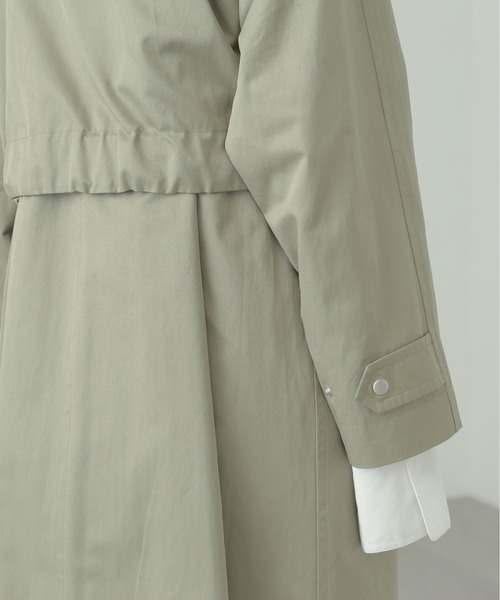 N.（N. Natural Beauty Basic）（エヌエヌナチュラルビューティーベーシック）の「◆スタンドカラーオーバーヨークコート（モッズコート・レディース・ブラック/カーキ・MEDIUM）」の14枚目の写真