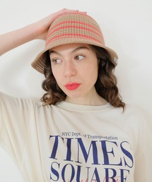 FRUIT OF THE LOOM | LINE KNIT BUCKET HAT / バケット / ハット / ライン / ニット / カジュアル  / ユニセックス / ロゴ(ハット)