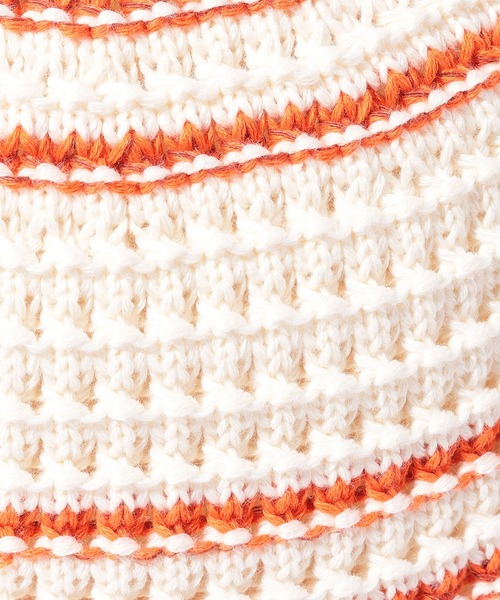 FRUIT OF THE LOOM（フルーツオブザルーム）の「LINE KNIT BUCKET HAT / バケット / ハット / ライン / ニット / カジュアル  / ユニセックス / ロゴ（ハット・メンズ・アイボリー/ブラウン/グレー/ベージュ/ブラック・FREE）」の9枚目の写真