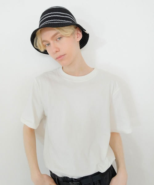 FRUIT OF THE LOOM（フルーツオブザルーム）の「LINE KNIT BUCKET HAT / バケット / ハット / ライン / ニット / カジュアル  / ユニセックス / ロゴ（ハット・メンズ・アイボリー/ブラウン/グレー/ベージュ/ブラック・FREE）」の19枚目の写真