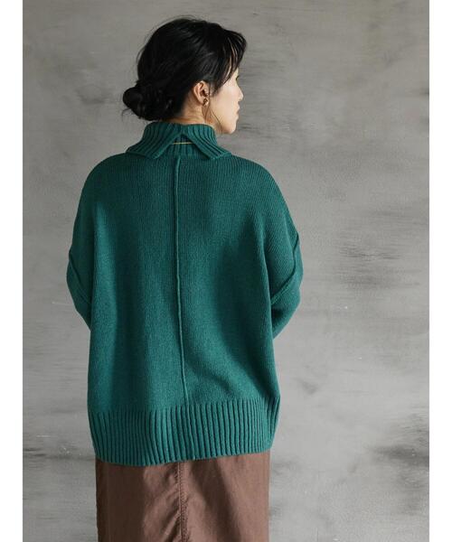 CRAFT STANDARD BOUTIQUE(クラフトスタンダードブティック)の「センタータックニットプルオーバー(ニット/セーター・レディース・グリーン/ボルドー/オレンジ/カーキ・FREE)」の6枚目の写真