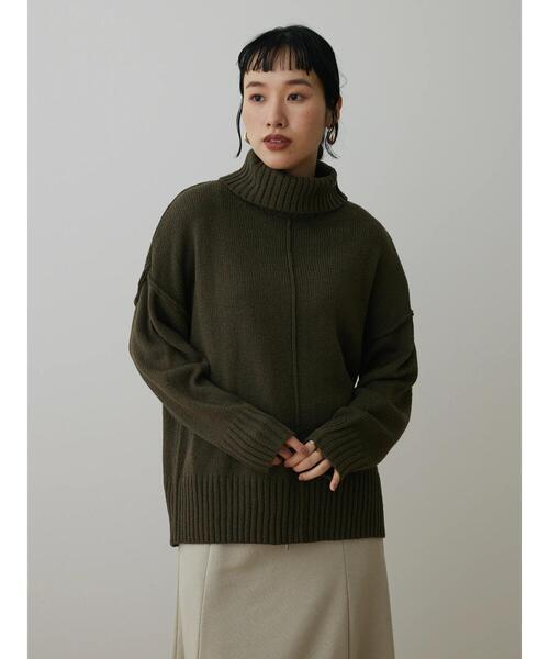 CRAFT STANDARD BOUTIQUE(クラフトスタンダードブティック)の「センタータックニットプルオーバー(ニット/セーター・レディース・グリーン/ボルドー/オレンジ/カーキ・FREE)」の10枚目の写真