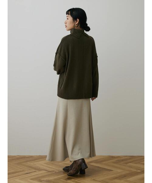 CRAFT STANDARD BOUTIQUE(クラフトスタンダードブティック)の「センタータックニットプルオーバー(ニット/セーター・レディース・グリーン/ボルドー/オレンジ/カーキ・FREE)」の14枚目の写真