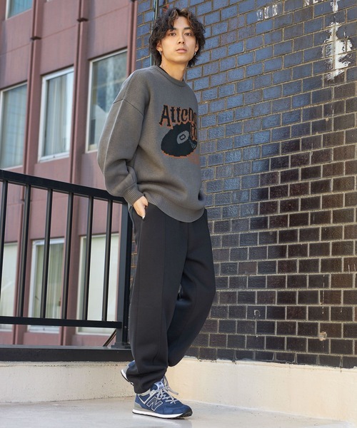 PBLIM（ページボーイリム）の「PAGEBOYLIM/RecordJQニット（ニット/セーター・レディース・ブラック/グレー・FREE）」の4枚目の写真