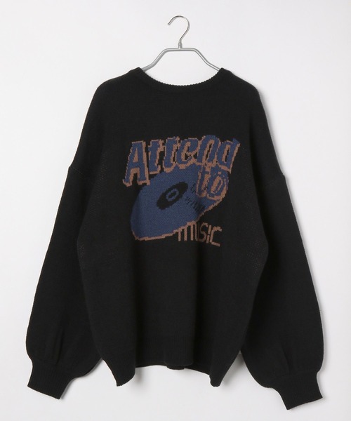 PBLIM（ページボーイリム）の「PAGEBOYLIM/RecordJQニット（ニット/セーター・レディース・ブラック/グレー・FREE）」の8枚目の写真