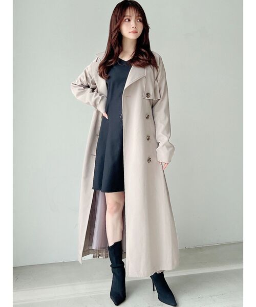 RESEXXY（リゼクシー）の「ドッキングミニワンピース（ワンピース・レディース・ブルー/ブラック/ベージュ・FREE）」の14枚目の写真