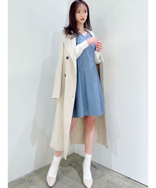 RESEXXY（リゼクシー）の「ドッキングミニワンピース（ワンピース・レディース・ブルー/ブラック/ベージュ・FREE）」の18枚目の写真