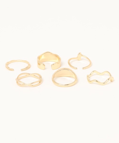 apres jour clair（アプレジュールクレア）の「【apres jour clair×ARIAZ】デザインリング6点SET（リング・レディース・ゴールド・FREE）」の2枚目の写真