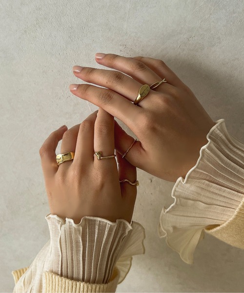 apres jour clair（アプレジュールクレア）の「【apres jour clair×ARIAZ】デザインリング6点SET（リング・レディース・ゴールド・FREE）」の4枚目の写真