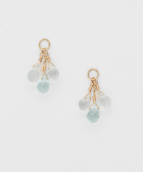 agete（アガット）の「K10ラブラドライトピアスチャーム（チャーム・レディース・ゴールド系その他・FREE）」の2枚目の写真