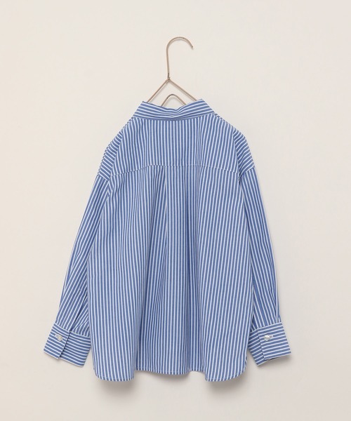 LOWRYS FARM(ローリーズファーム)の「イージーケアストライプシャツ 173734(シャツ/ブラウス・キッズ・ピンク/オレンジ/ブルー・110cm/120cm/130cm/140cm/150cm)」の4枚目の写真