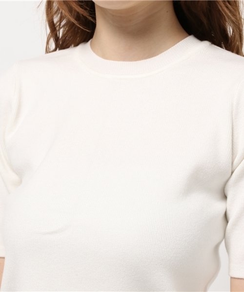 OUTLET（アウトレット）の「【who's who Chico】Ry/Ny5分袖プルオーバー（ニット/セーター・レディース・ブラック/グレー/ホワイト・FREE）」の7枚目の写真