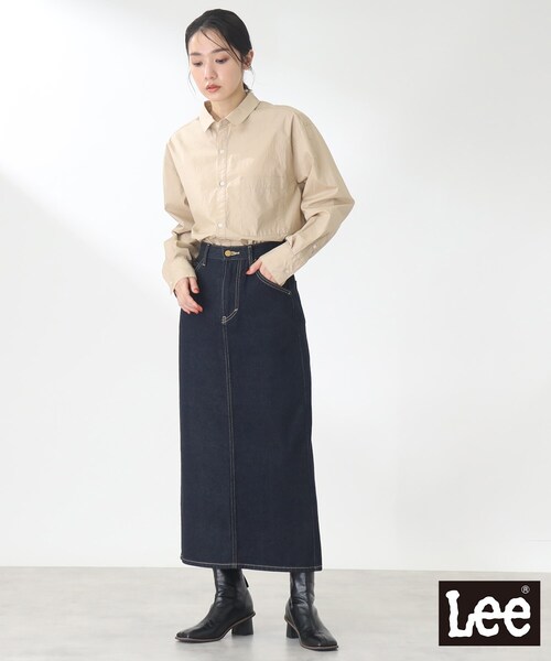 Lee（リー）の「◇【LEE別注】デニムナロースカート（デニム