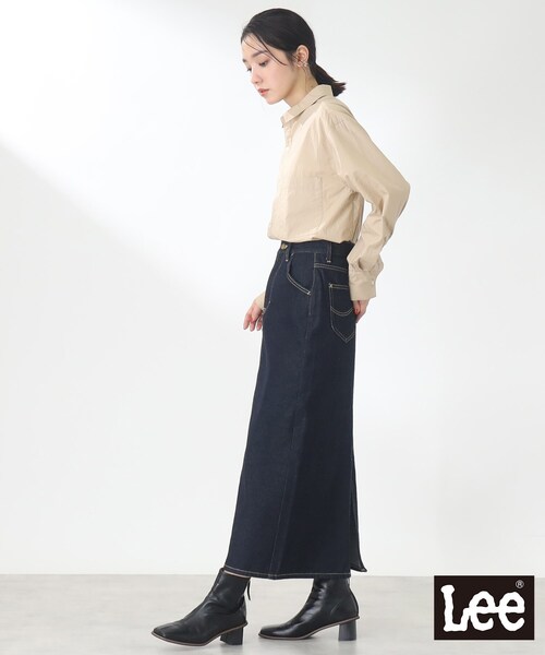 Lee M ロングスカート　デニム　新品　濃紺 楽天市場】10%OFF セール 定番 Lee リー レディース LL2625-300