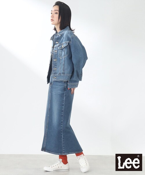 Lee（リー）の「◇【LEE別注】デニムナロースカート（デニムスカート