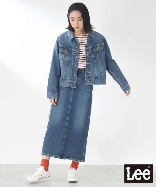 Lee（リー）の「◇【LEE別注】デニムナロースカート（デニムスカート