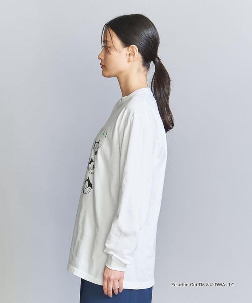 GOOD ROCK SPEED（グッドロックスピード）の「【別注】＜GOOD ROCK SPEED＞FELIXプリント ロングスリーブTシャツ WHITE/BLACK（Tシャツ/カットソー・レディース・ホワイト/ブラック・FREE）」の4枚目の写真