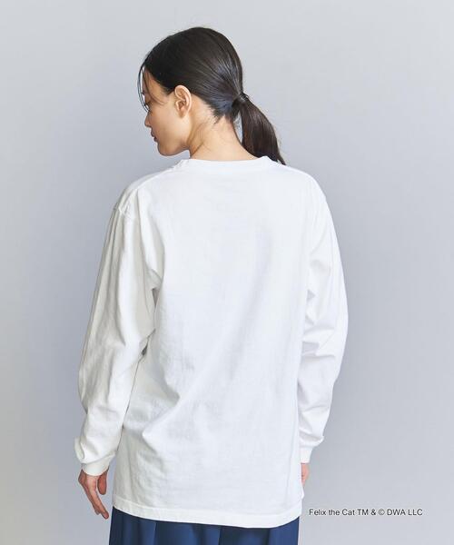 GOOD ROCK SPEED（グッドロックスピード）の「【別注】＜GOOD ROCK SPEED＞FELIXプリント ロングスリーブTシャツ WHITE/BLACK（Tシャツ/カットソー・レディース・ホワイト/ブラック・FREE）」の5枚目の写真