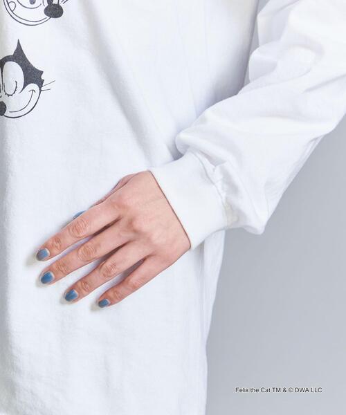 GOOD ROCK SPEED（グッドロックスピード）の「【別注】＜GOOD ROCK SPEED＞FELIXプリント ロングスリーブTシャツ WHITE/BLACK（Tシャツ/カットソー・レディース・ホワイト/ブラック・FREE）」の7枚目の写真