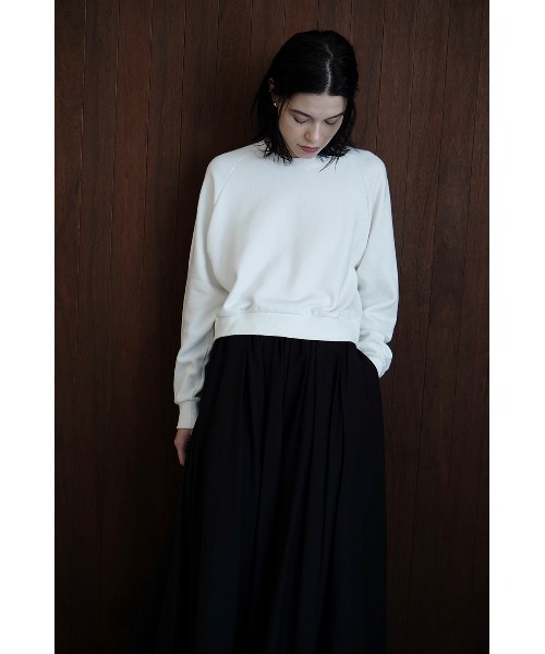 CLANE（クラネ）の「BASIC RAGLAN SLEEVE SWEAT TOPS（その他トップス・レディース・ホワイト/ブラック・1/2）」の11枚目の写真