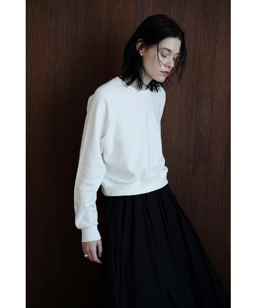 CLANE（クラネ）の「BASIC RAGLAN SLEEVE SWEAT TOPS（その他トップス・レディース・ホワイト/ブラック・1/2）」の21枚目の写真