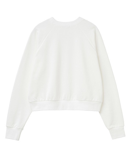 CLANE（クラネ）の「BASIC RAGLAN SLEEVE SWEAT TOPS（その他トップス・レディース・ホワイト/ブラック・1/2）」の3枚目の写真