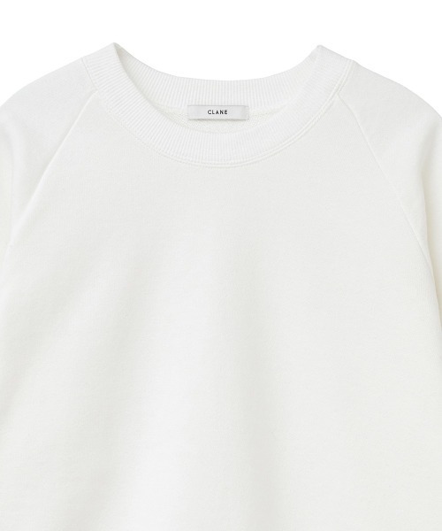 CLANE（クラネ）の「BASIC RAGLAN SLEEVE SWEAT TOPS（その他トップス・レディース・ホワイト/ブラック・1/2）」の7枚目の写真